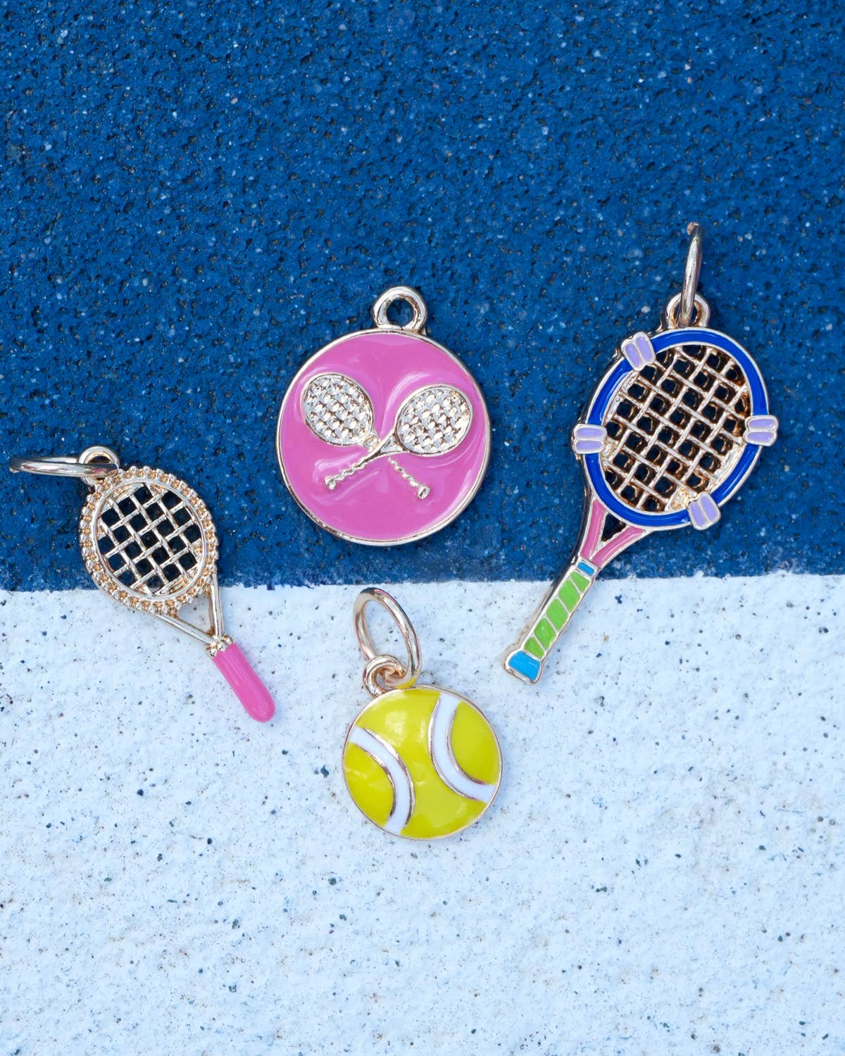 Mini Enamel Tennis Ball Charm in Yellow