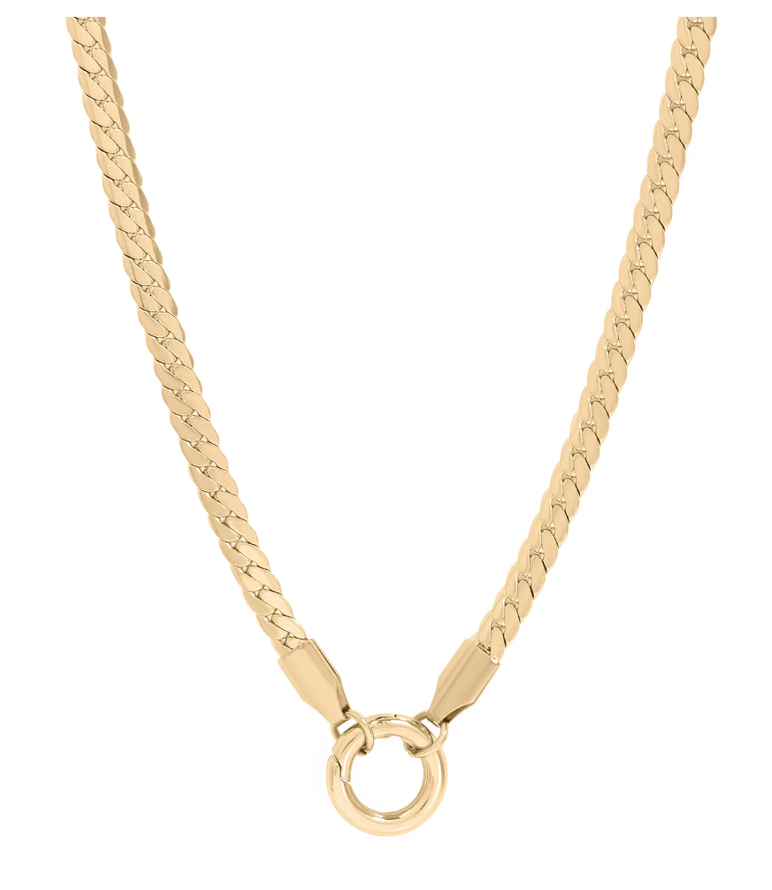 Curb Charm Chain with Carabiner Keeper