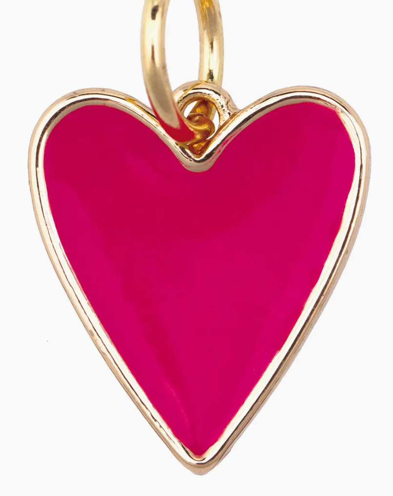 Fuchsia Enamel Heart