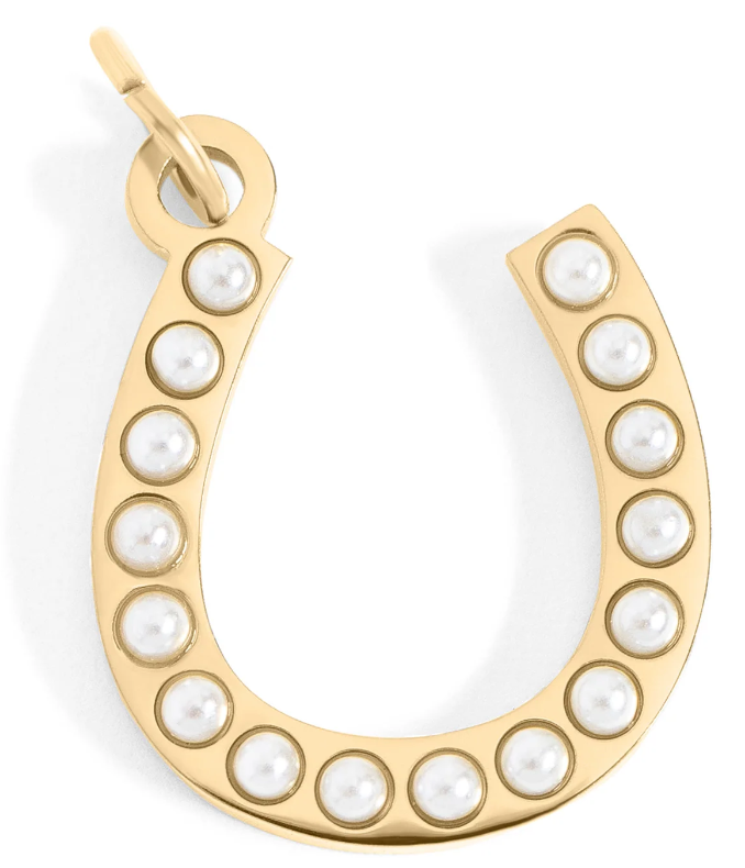 Pearl Studded Horseshoe Charm