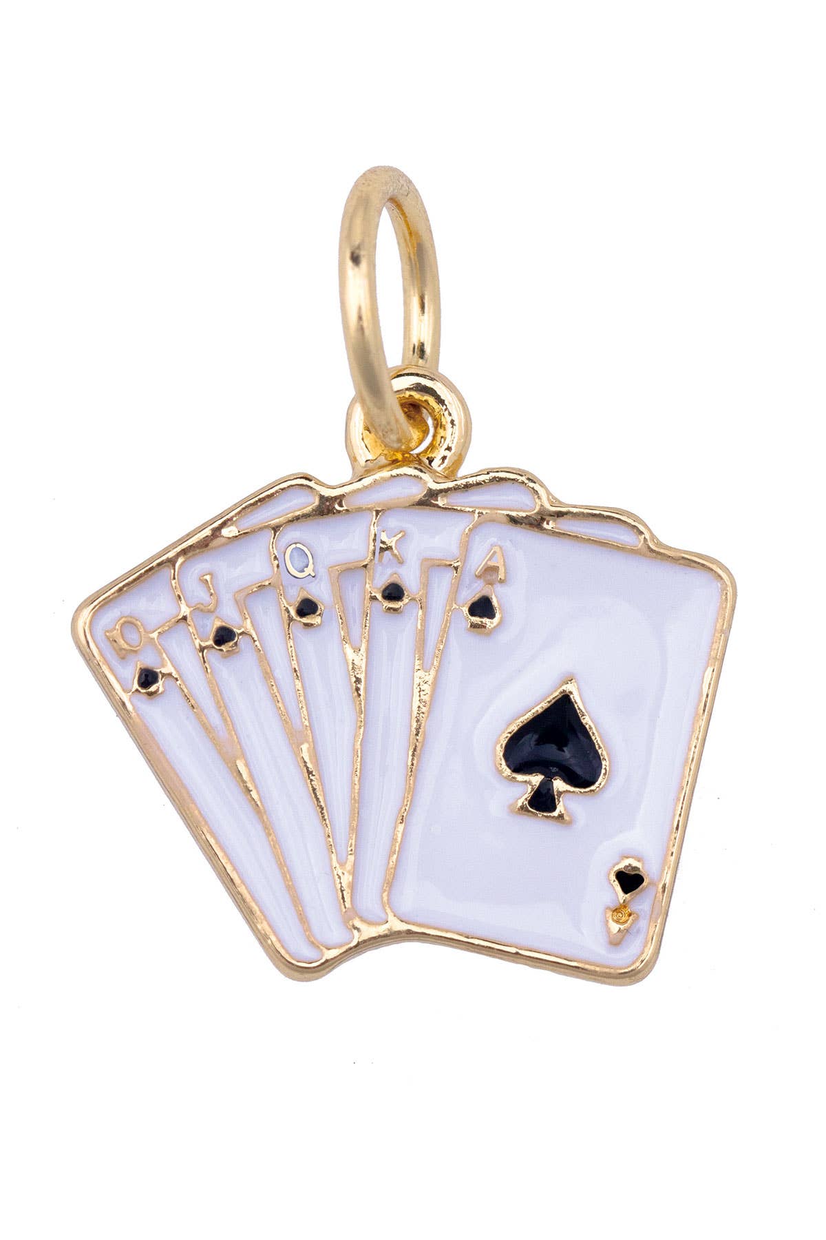 Royal Flush Charm in Gold