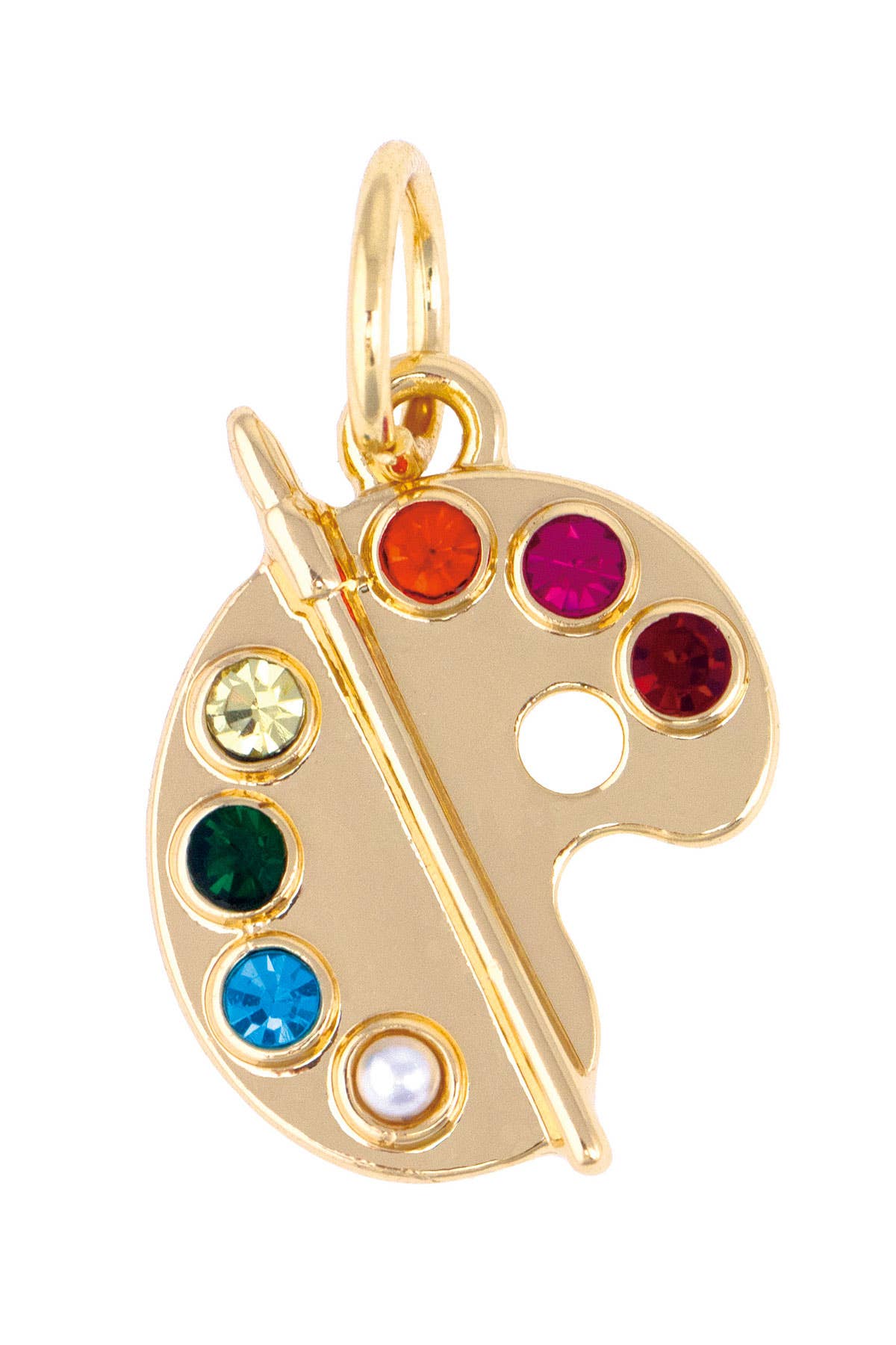 Artist Palette Charm in Gold
