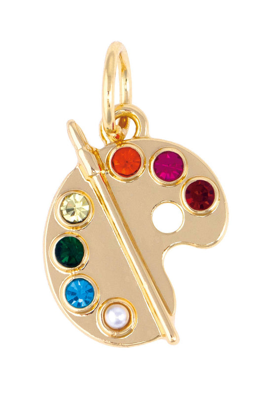 Artist Palette Charm in Gold