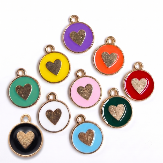 Enamel Heart Charm