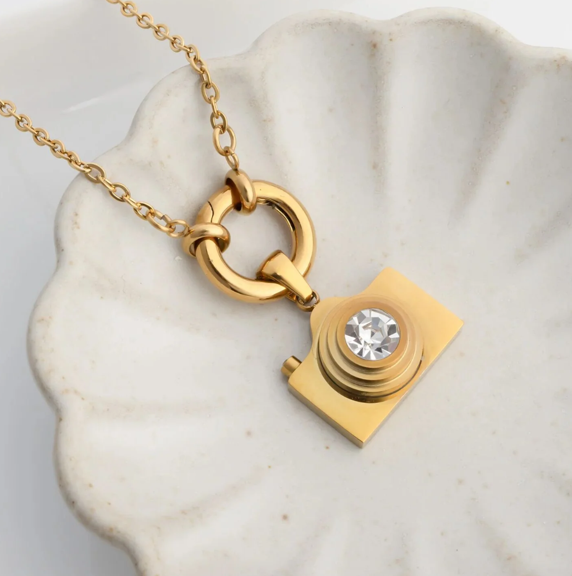 Loop Chain Necklace with Round Carabiner Keeper