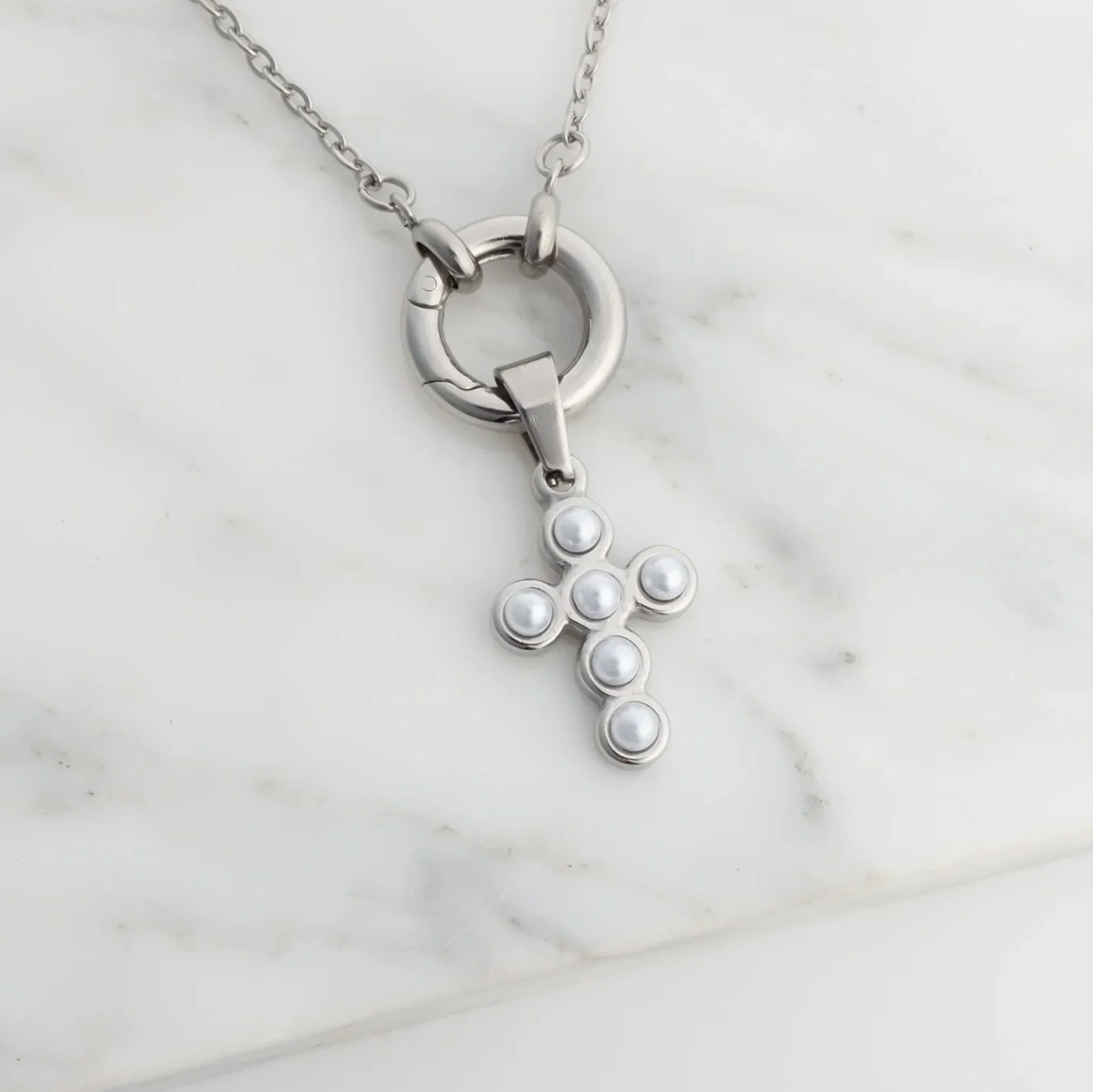 Loop Chain Necklace with Round Carabiner Keeper