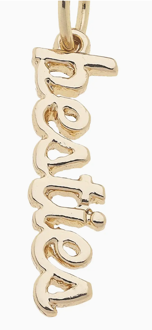 Besties Cursive Script Charm