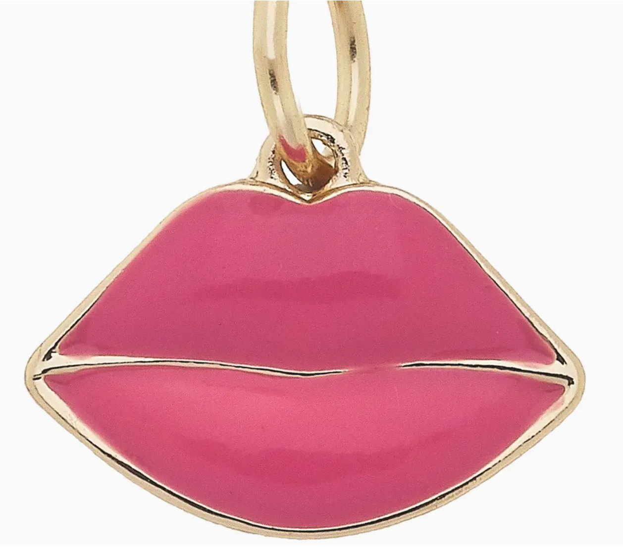Fuchsia Lips Charm