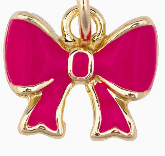 Enamel Pink Bow Charm