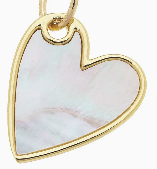 Mother of Pearl Heart Charm