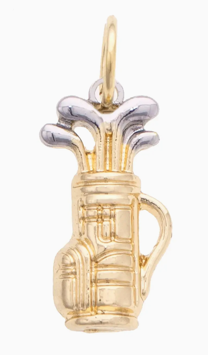 Silver & Gold Golf Bag Charm