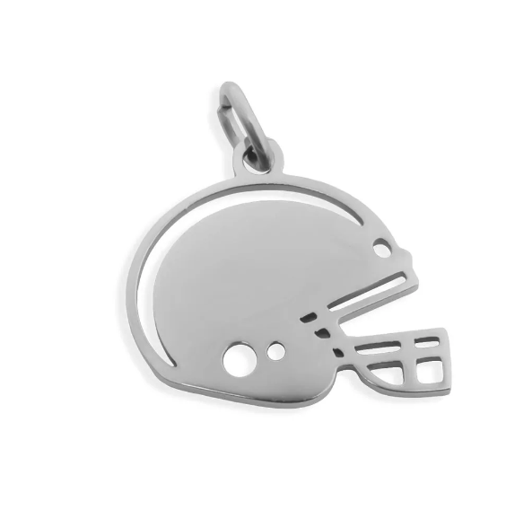 Metal Football Helmet Charm