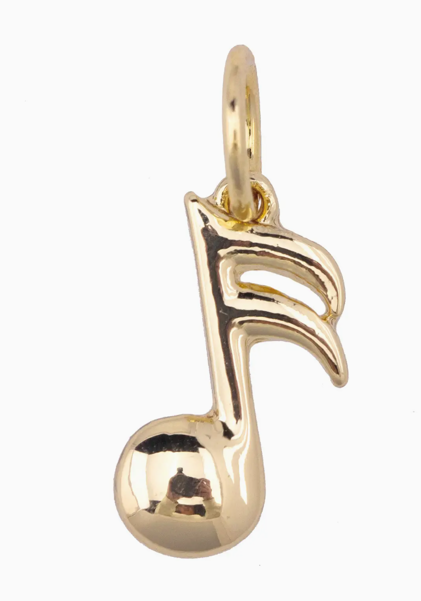 Music Note Charm in Gold