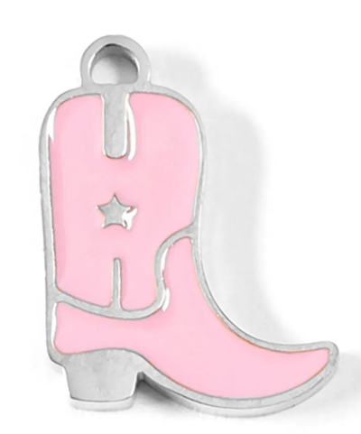 Pink Cowboy Boot Charm