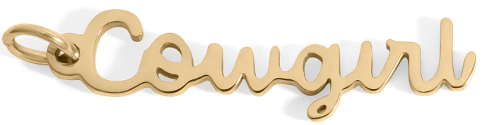 Cowgirl Word Charm
