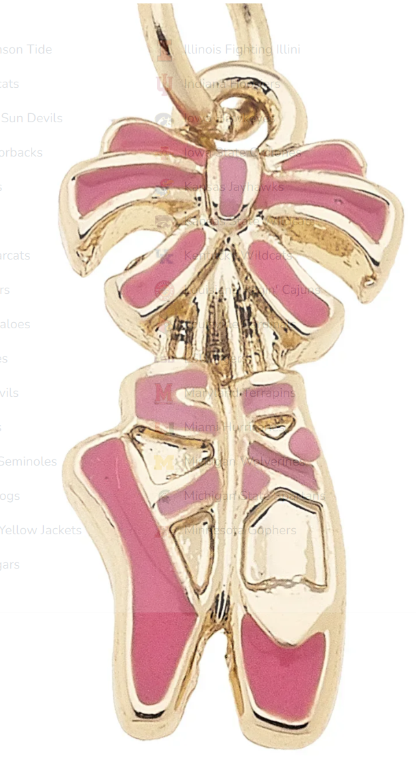 Ballet Enamel Point Shoes Charm
