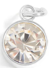 Clear Cz Charm 4mm