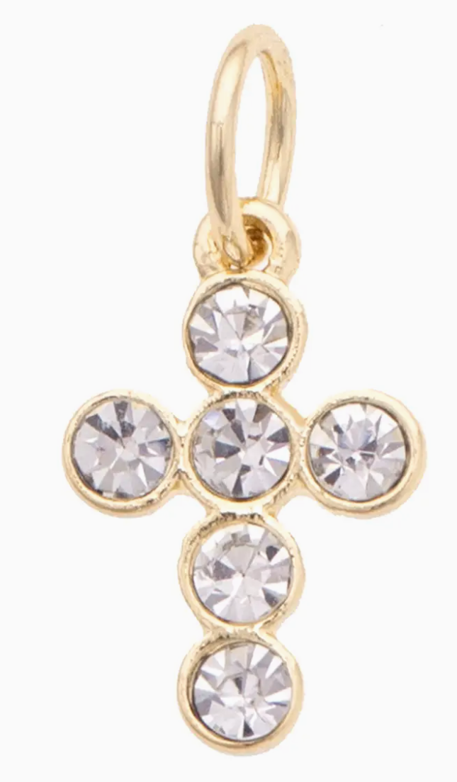 Small Rhinestone Cross Charm