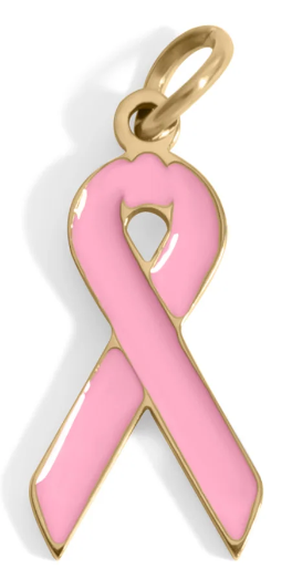 Pink Cancer Ribbon Charm
