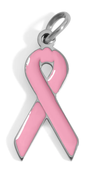 Pink Cancer Ribbon Charm