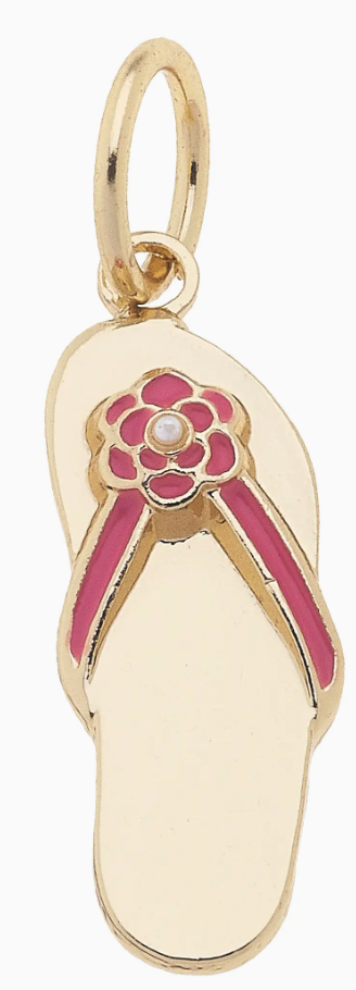 Pink Gold Flip Flop Charm