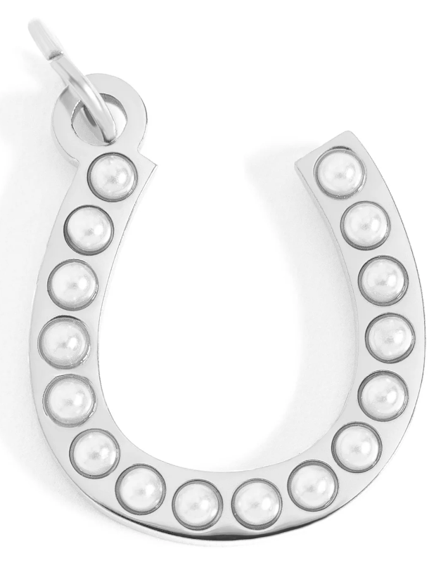 Pearl Studded Horseshoe Charm