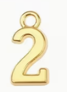 Mini College Block Number Charm