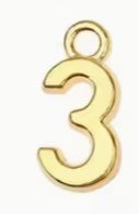 Mini College Block Number Charm
