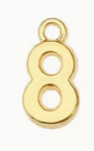 Mini College Block Number Charm