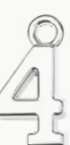 Mini College Block Number Charm