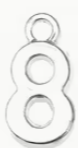 Mini College Block Number Charm