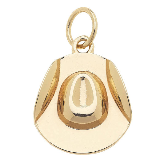 Cowboy Hat Charm in Gold